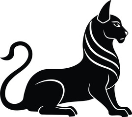 black cat vector illustration