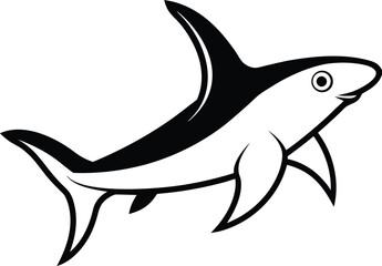 vector illustration of a shark