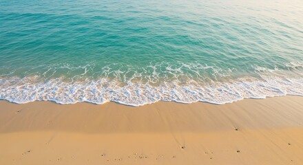 Beach Bliss Tranquil Seascape with Golden Sand and Azure Waters Under the Sunlight