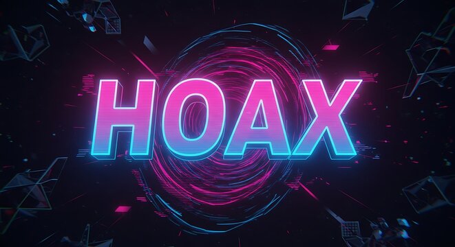 Hoax word graphic