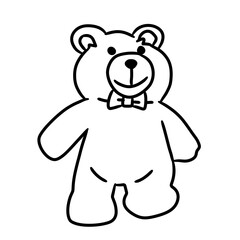 teddy bear with black bow tie.