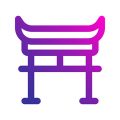 torii gate gradient icon