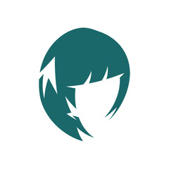 Obraz premium Abstract Teal and White Circular Design with Sharp Edges.