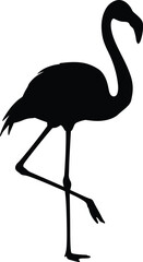 Fototapeta premium A sleek black vector silhouette, minimalist and versatile, perfect for design prompts, icons, or abstract concepts, offering a clean, contemporary aesthetic.