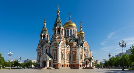 Orthodox cathedral exterior view