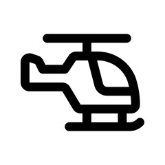 helicopter line icon