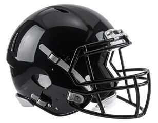  Glossy Black Football Helmet PNG