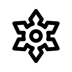 shuriken line icon