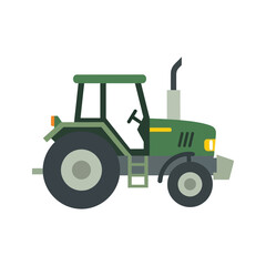 Obraz premium Green Tractor Illustration - Agricultural Vehicle for Farming and Transportation.