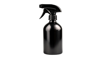Obraz premium Sleek black spray bottle isolated on transparent background