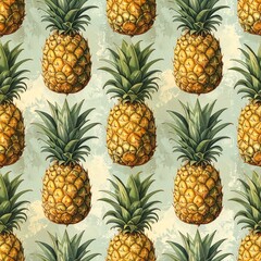 Pineapple pattern on pastel background (1)