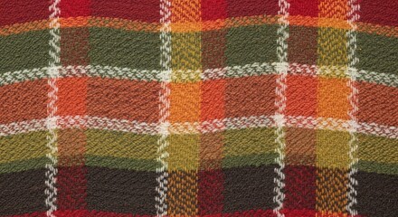 Cozy plaid textile pattern warm autumn colors
