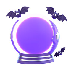 Crystal Ball 3D Icon — Fantasy & Mystic Fortune Teller Orb, Enchanted Sphere, Magical Divination Tool, Arcane Relic, and Mystical Symbol for Games, Apps, and Creative Design Projects