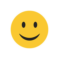 Fototapeta premium Yellow Smiley Face Icon Expressing Happiness and Positivity.