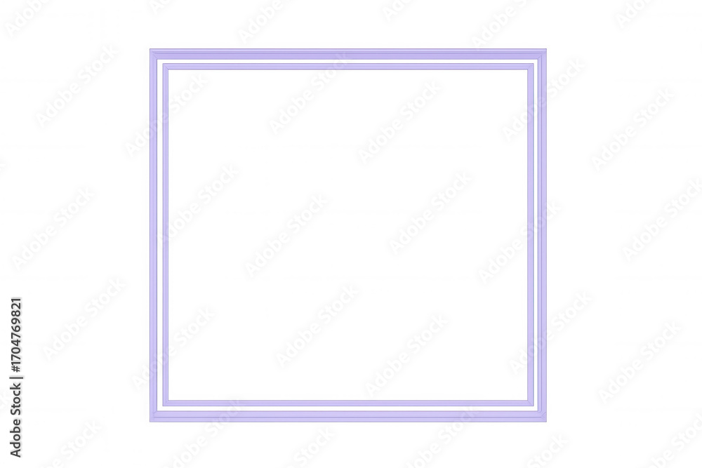 Poster double purple square border framing transparent background, perfect for adding a touch of elegance t