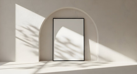 Elegant Minimalist Mockup Blank Canvas Poster Frame Modern Interior Design