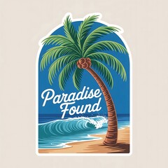 tropical island with palm trees