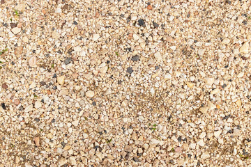 Floor view with several types of stones