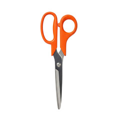 Orange Handled Scissors Precision Cutting Tools DIY Craft Supplies Stationery School Office on transparent background