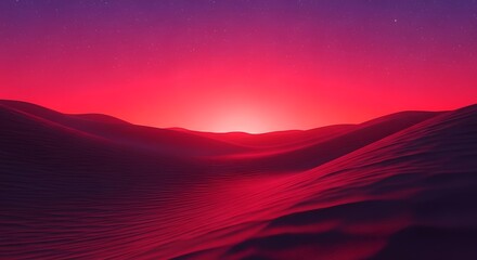 Crimson Sunset Over Mountain Peaks.