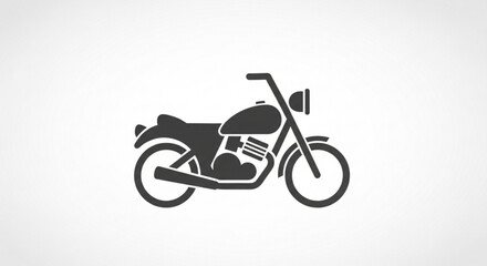 Obraz premium Illustration of a motorcycle, a twowheeled motor vehicle, in black and white