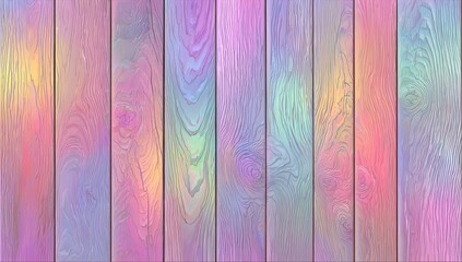 Pastel Rainbow Wood Planks