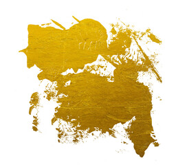golden grunge ink paint splashes