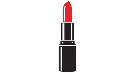 Illustration of a red lipstick for beauty and fashion concepts and cosmetic product design