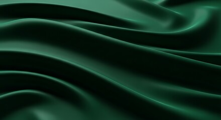 Obraz premium Emerald Green Fabric Texture Closeup.