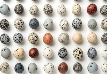Pattern of Colorful Quail Eggs