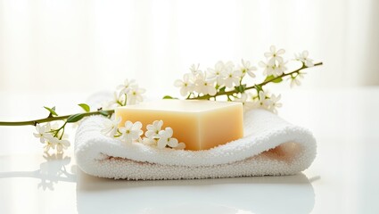 soap and towel