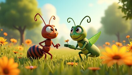 ant on a meadow