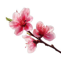 Pink blossoms on branch