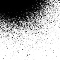 Black and white water splashes and droplets on a wet grunge background with an ink texture