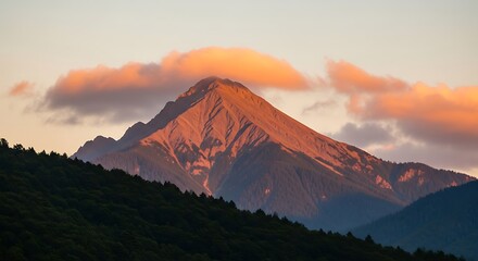 Majestic Mountain Sunset View.