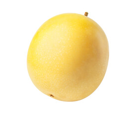 Yellow Passion fruit on transparent background.