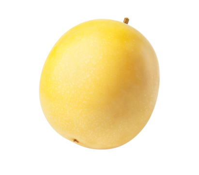 Yellow Passion fruit on transparent background.