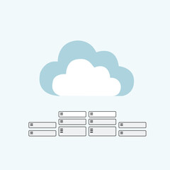 Cloud computing network server with database connection