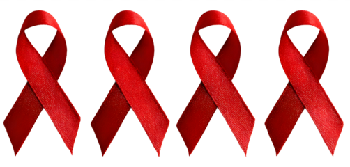Red ribbon on the background. Pink ribbon. symbol of the fight against AIDS. Popular image for designers. Health, life, culture, medicine.