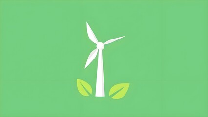 wind turbine on green leaf