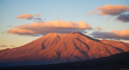 Sunrise Mountain Peak Landscape.
