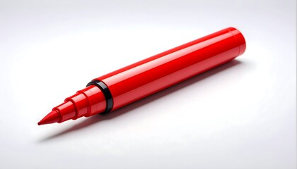 Red marker on white background