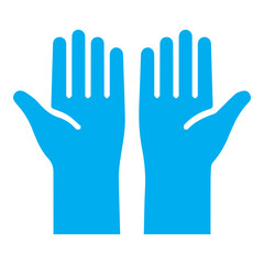Blue Hand Icon