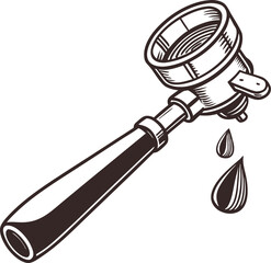 Professional espresso machine appliance ready for coffee preparation