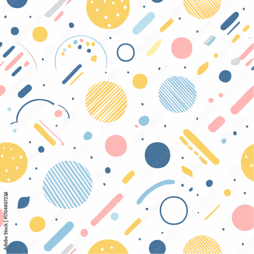 Poster abstract geometric background with circles and dots 4