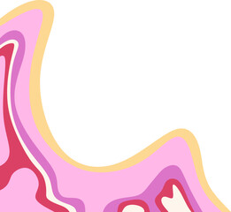 Obraz premium Abstract Colorful Liquid Corner Border