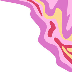 Abstract Colorful Liquid Corner Border