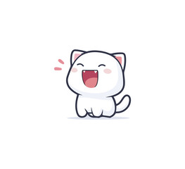 Fototapeta premium Cute cartoon cat illustration