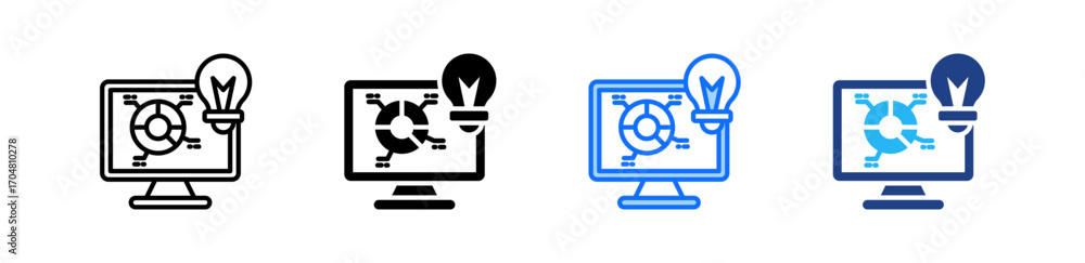 Poster Creative Infographic Icon Set Multiple Style Collection