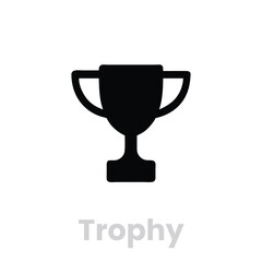 Trophy Cup icons. Editable Vector Stroke, Trophy cup award icons. Editable Vector Stroke.